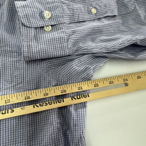 Polo Ralph Lauren Shirt Mens 15.5‎ 32 33 Medium Grey Andrew Button Down Check - Picture 6 of 6
